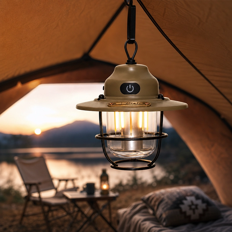 Rechargeable LED Camping Lantern Vintage Hanging Light USB Outdoor Tent Lamp image 4