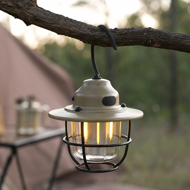 Rechargeable LED Camping Lantern Vintage Hanging Light USB Outdoor Tent Lamp image 3