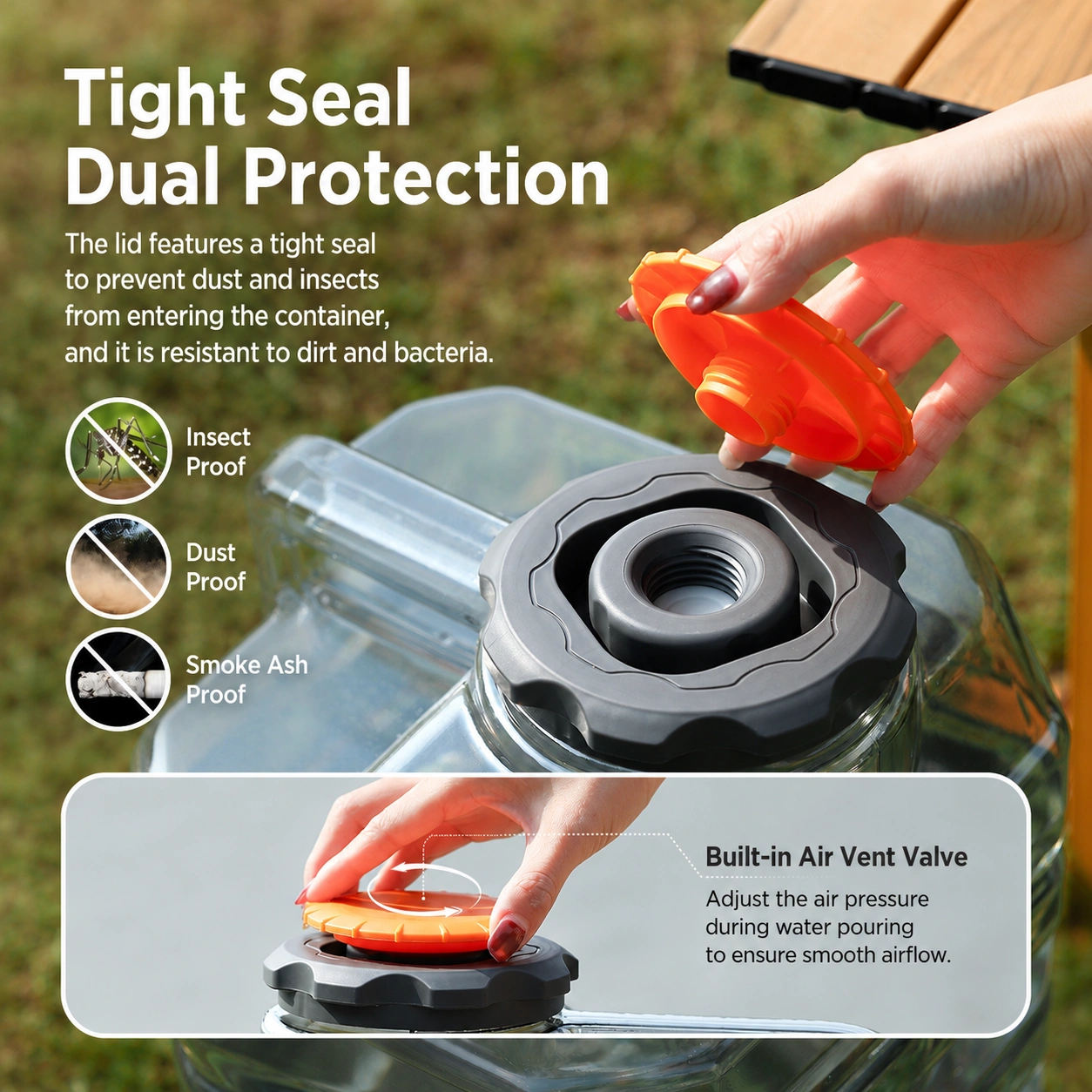 28L Camping Water Container with Electric Pump Portable Water Storage Tank BPA Free image 3