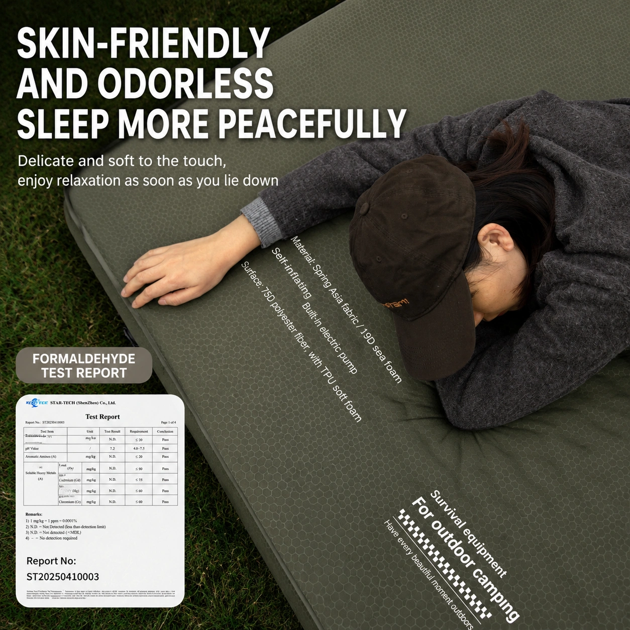 Mountainhiker Double Self Inflating Camping Mattress 10cm Thick 200x140cm image 8