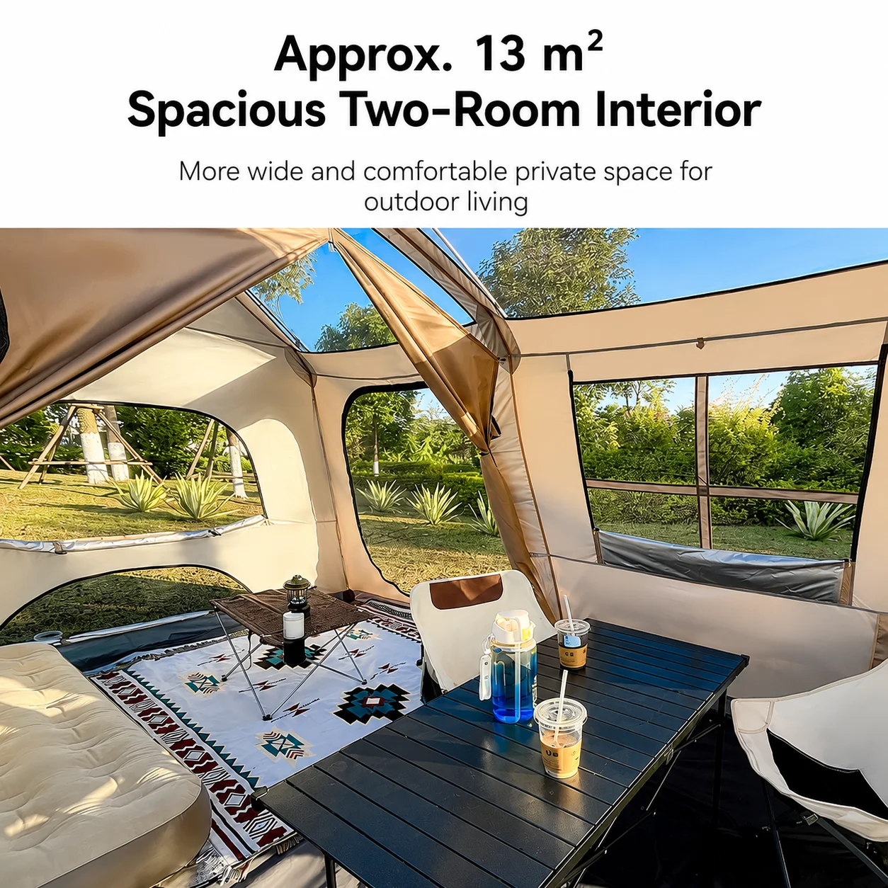 13㎡ Instant Cabin Camping Tent For Family image 3
