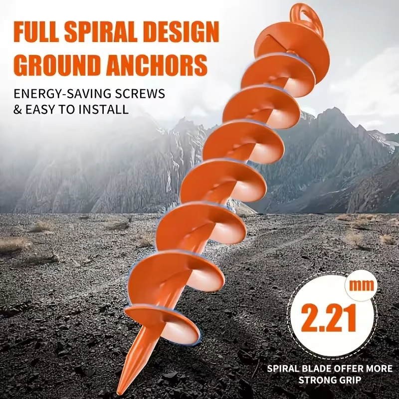 4PCS Ground Anchor Screw Stakes Heavy Duty Tent Gazebo Trampoline Auger Kit image 2