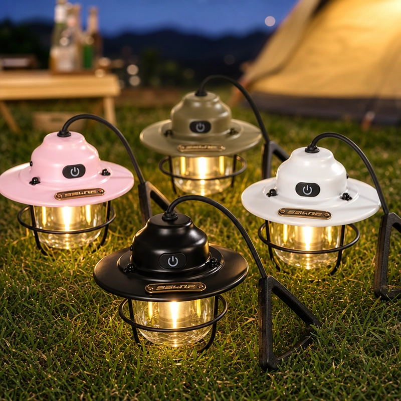 Rechargeable LED Camping Lantern Vintage Hanging Light USB Outdoor Tent Lamp image 5