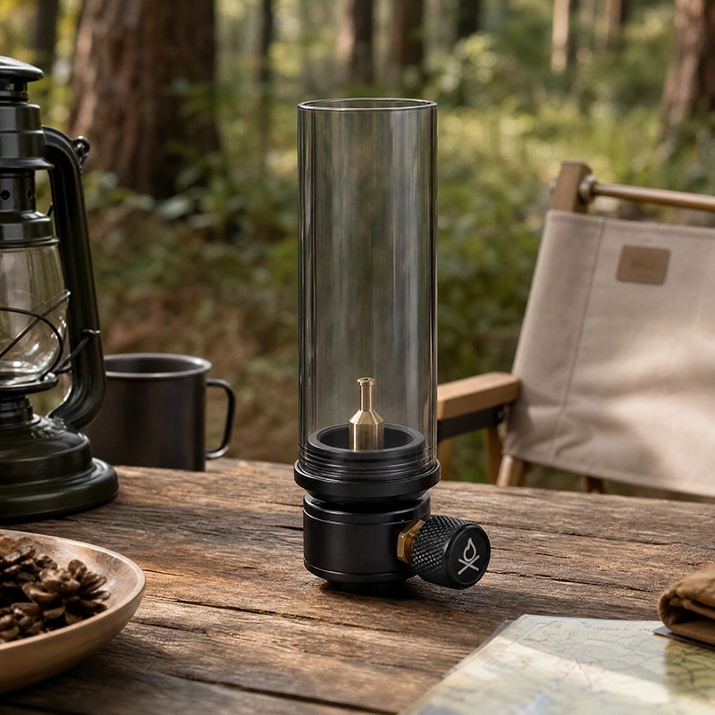 Portable Camping Oil Lantern Glass Hurricane Lamp Outdoor Tent Atmosphere Light image 2
