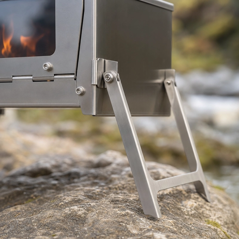 Portable Foldable Stainless WoodFire Tent Stove Heater image 7
