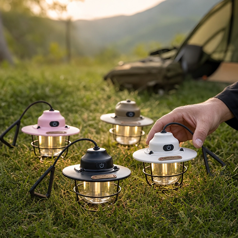 Rechargeable LED Camping Lantern Vintage Hanging Light USB Outdoor Tent Lamp image 6
