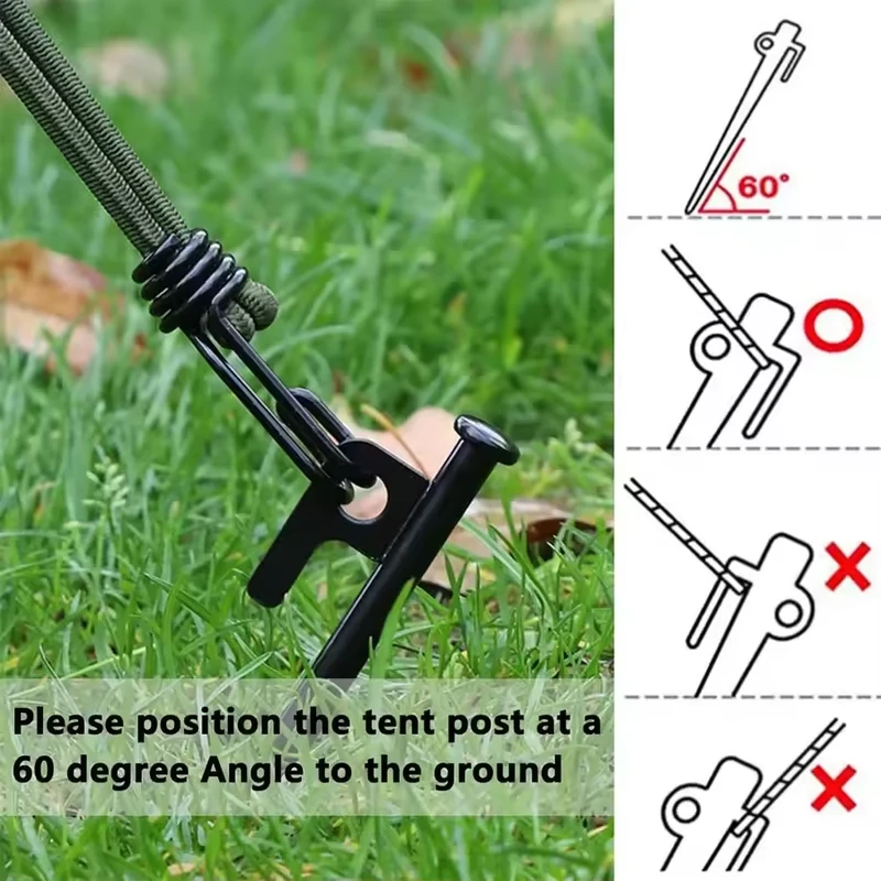 4PCS Heavy Duty Tent Pegs 30cm Steel Ground Stakes Camping Gazebo Awning image 5