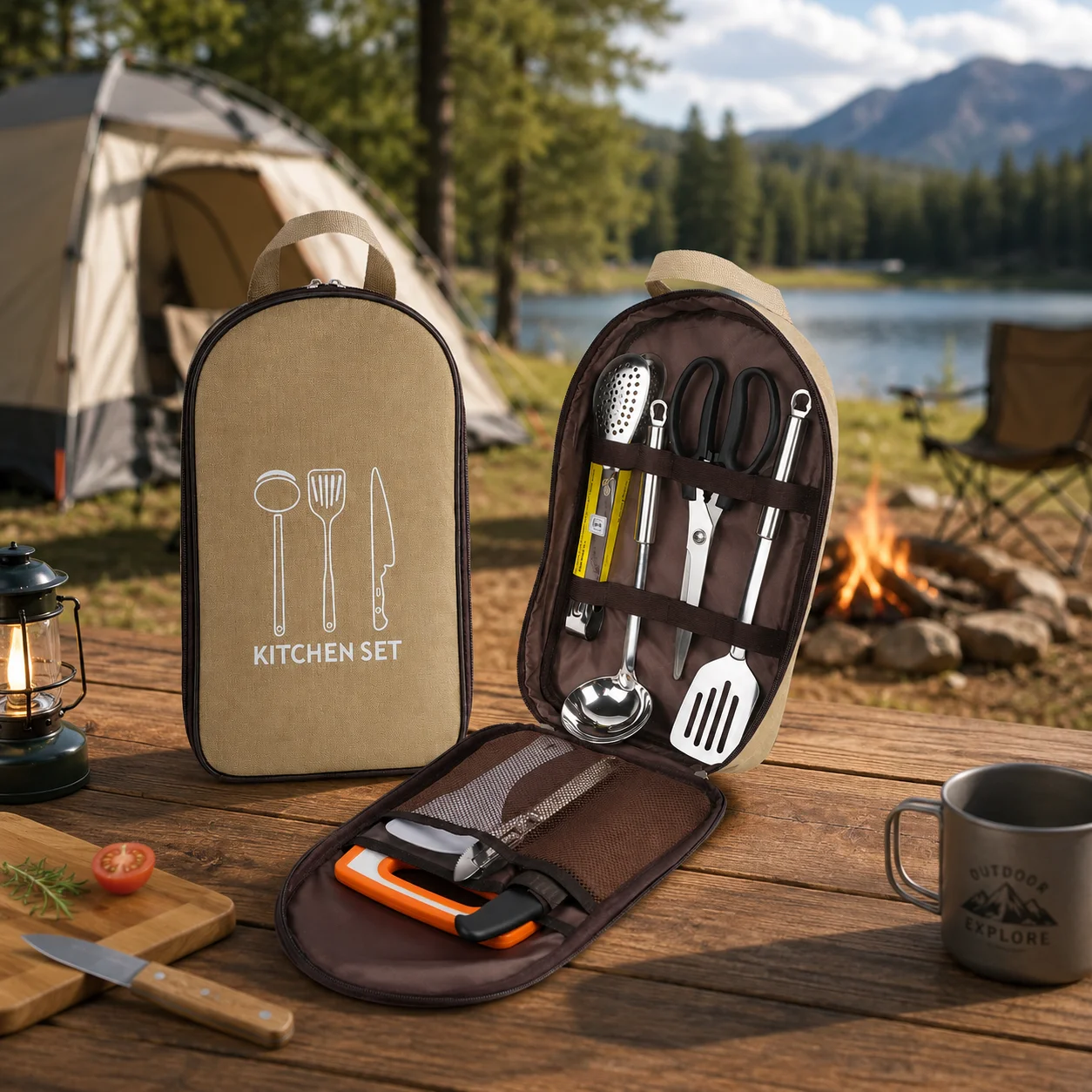 Portable Camping Kitchen Utensil Set image 1