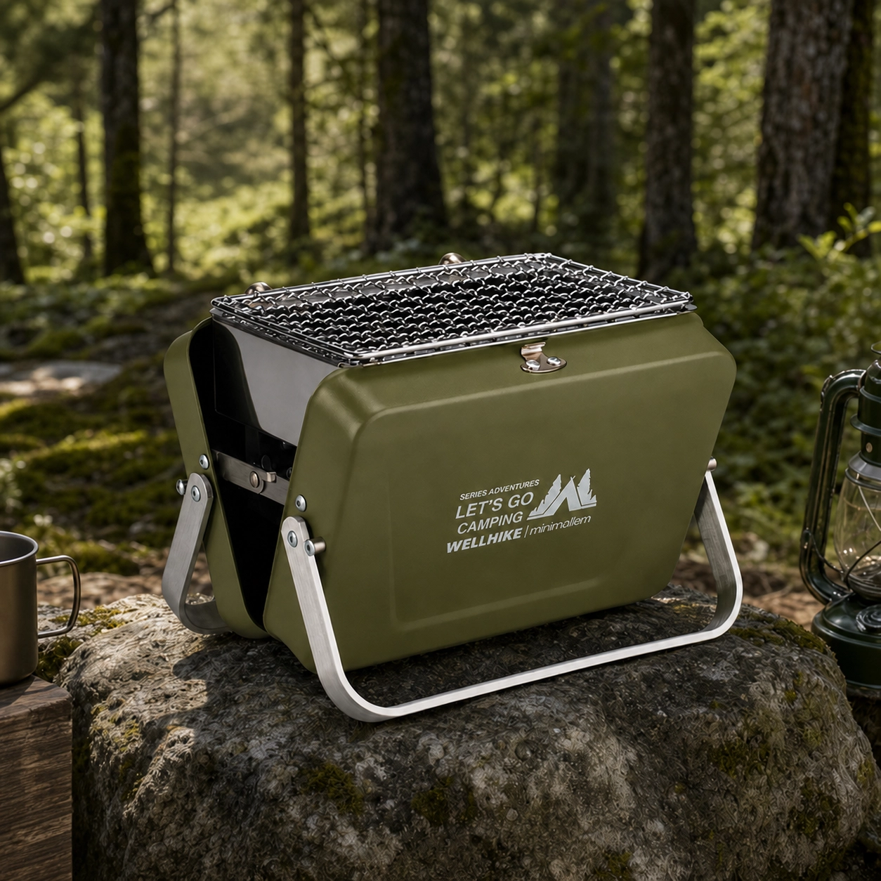 Portable Folding Charcoal BBQ Grill Camping Picnic Outdoor Barbecue Stove image 5