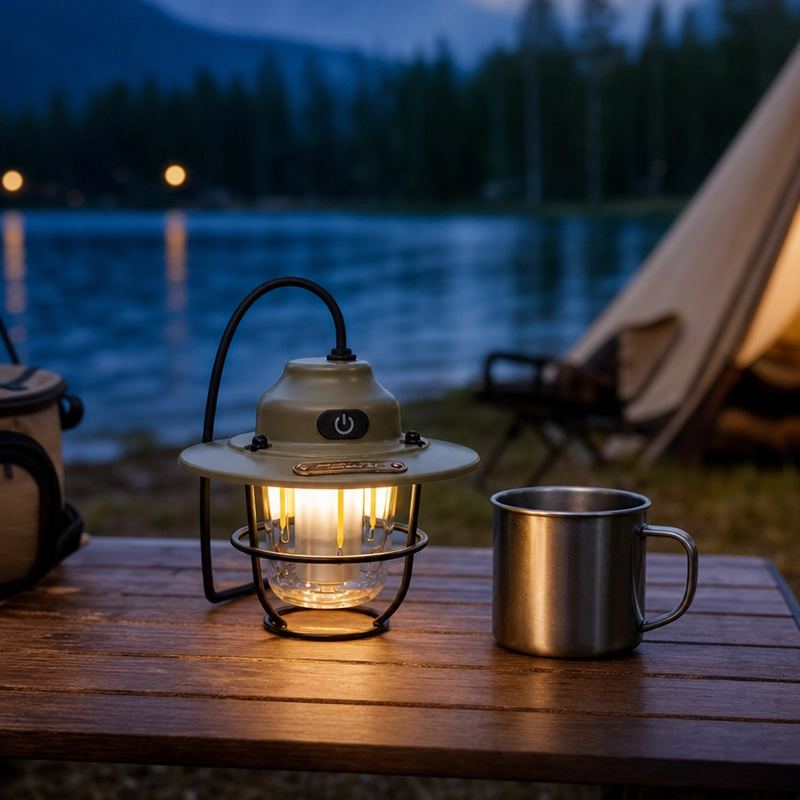 Rechargeable LED Camping Lantern Vintage Hanging Light USB Outdoor Tent Lamp image 1