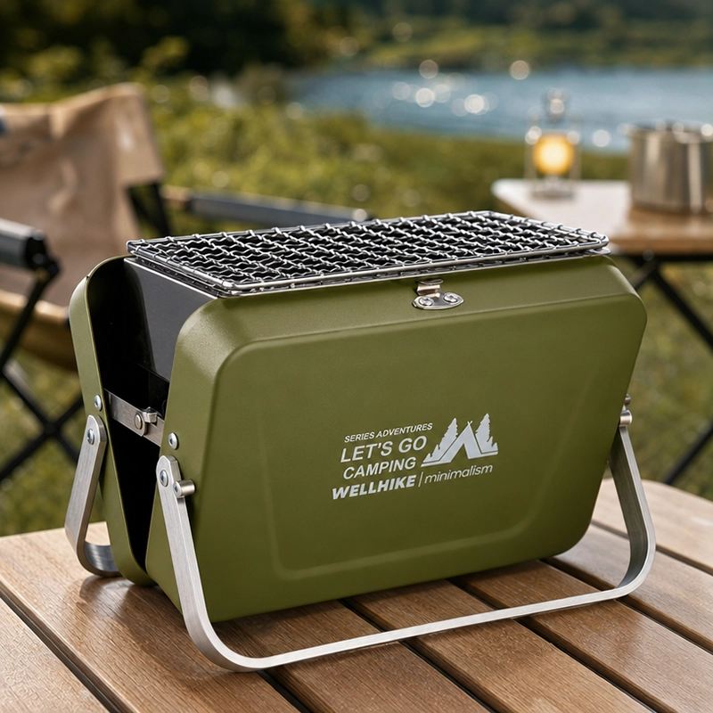 Portable Folding Charcoal BBQ Grill Camping Picnic Outdoor Barbecue Stove image 7