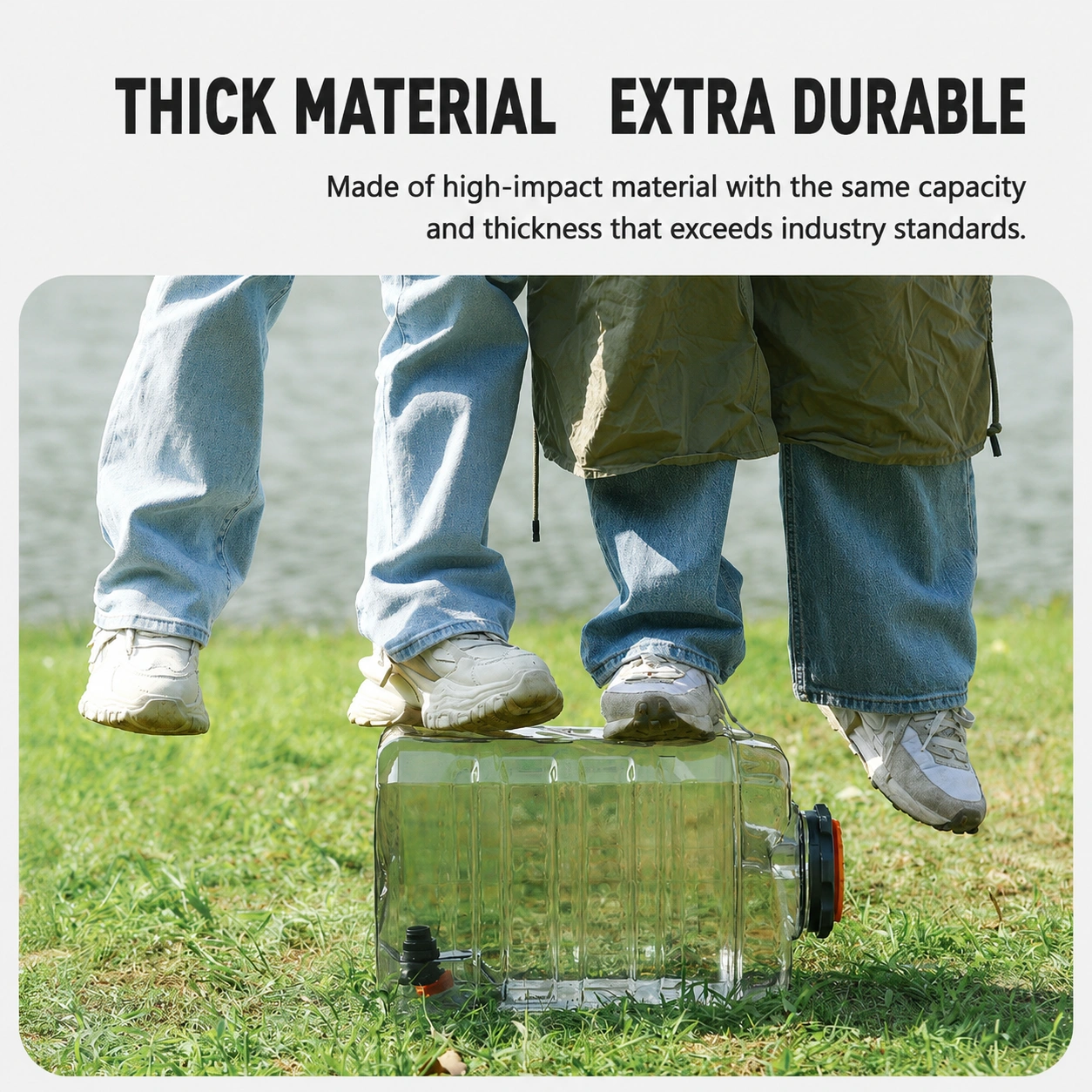 28L Camping Water Container with Electric Pump Portable Water Storage Tank BPA Free image 5