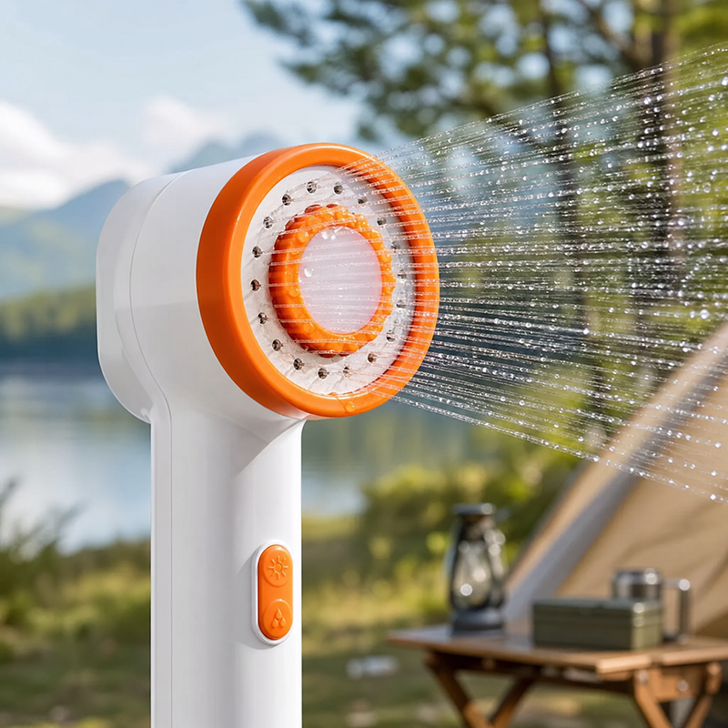 Rechargeable Portable Camping Shower Pump USB LED Light image 2
