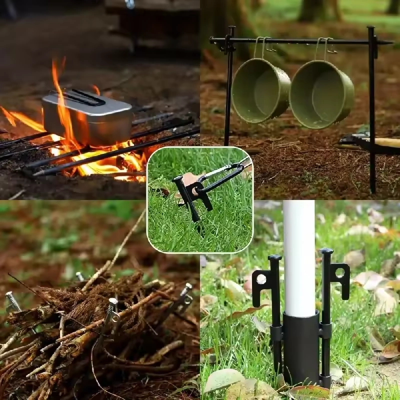 4PCS Heavy Duty Tent Pegs 30cm Steel Ground Stakes Camping Gazebo Awning image 4