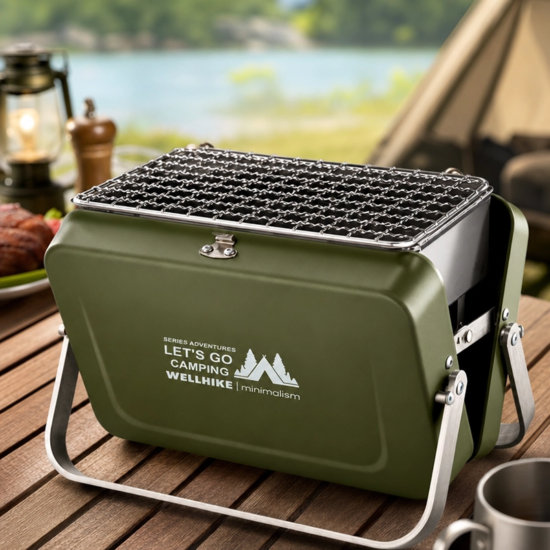 Portable Folding Charcoal BBQ Grill Camping Picnic Outdoor Barbecue Stove image 6