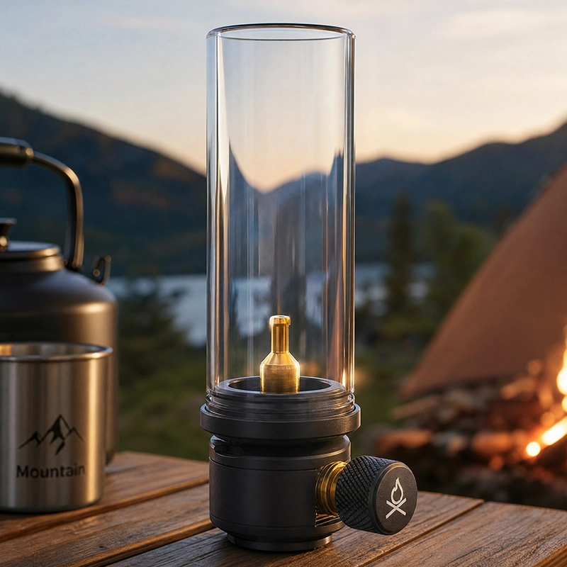 Portable Camping Oil Lantern Glass Hurricane Lamp Outdoor Tent Atmosphere Light image 3