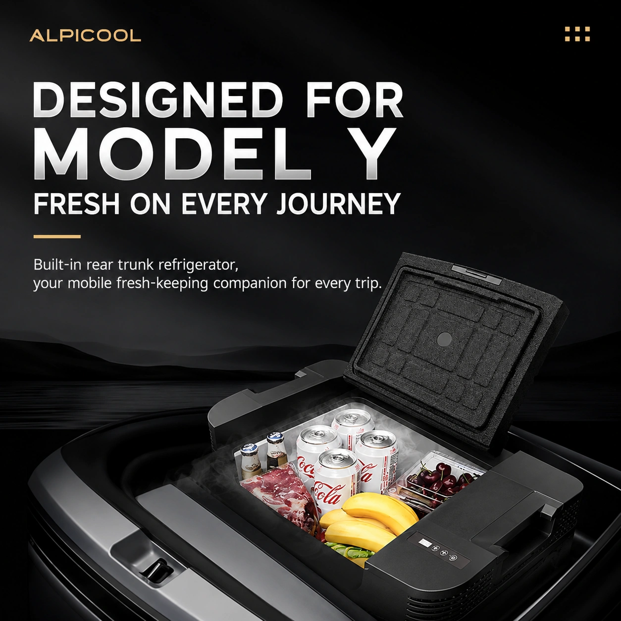 35L Car Fridge Freezer for Tesla Model Y Rear Trunk image 2
