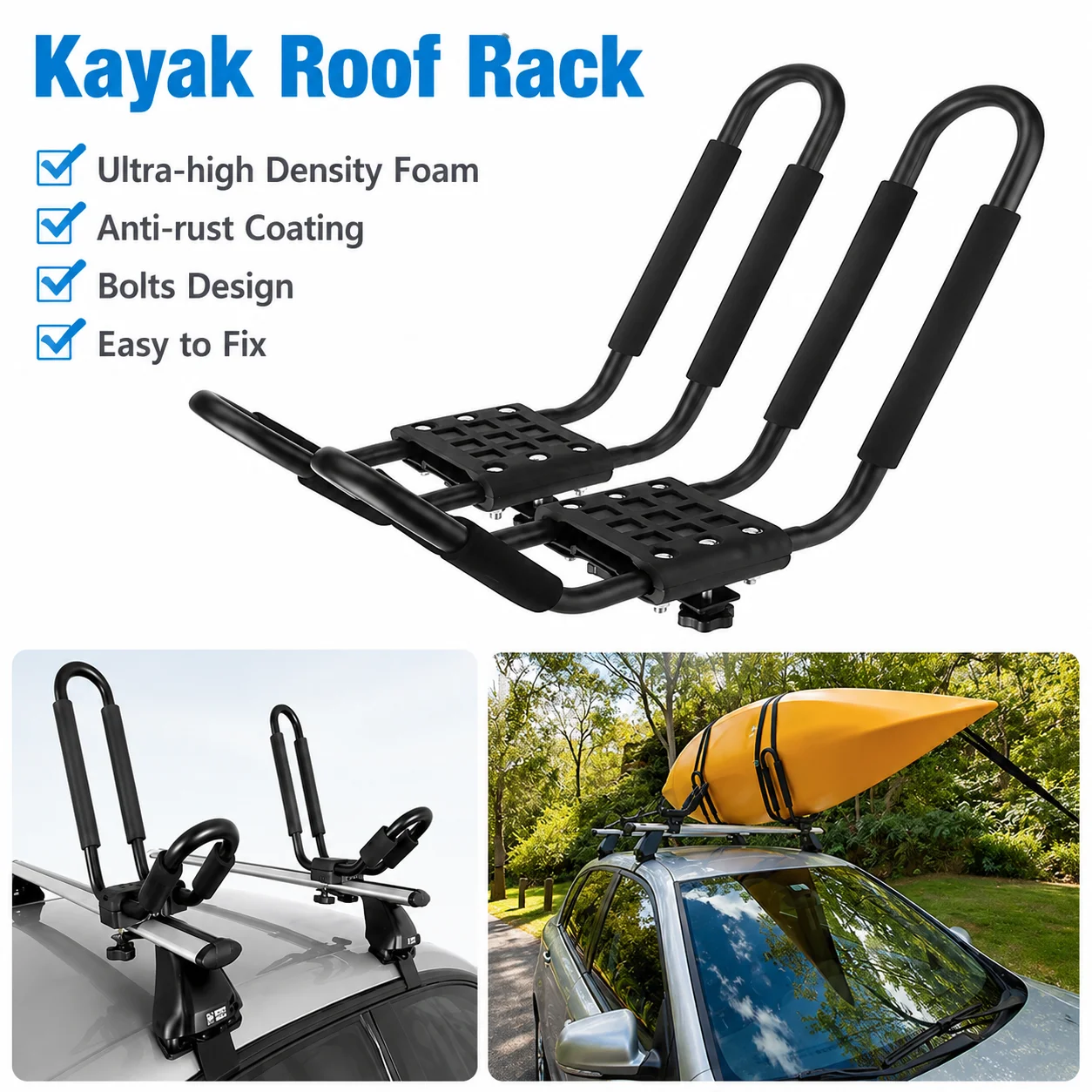 Kayak Roof Rack for Car Top Roof Mount Carrier  image 8